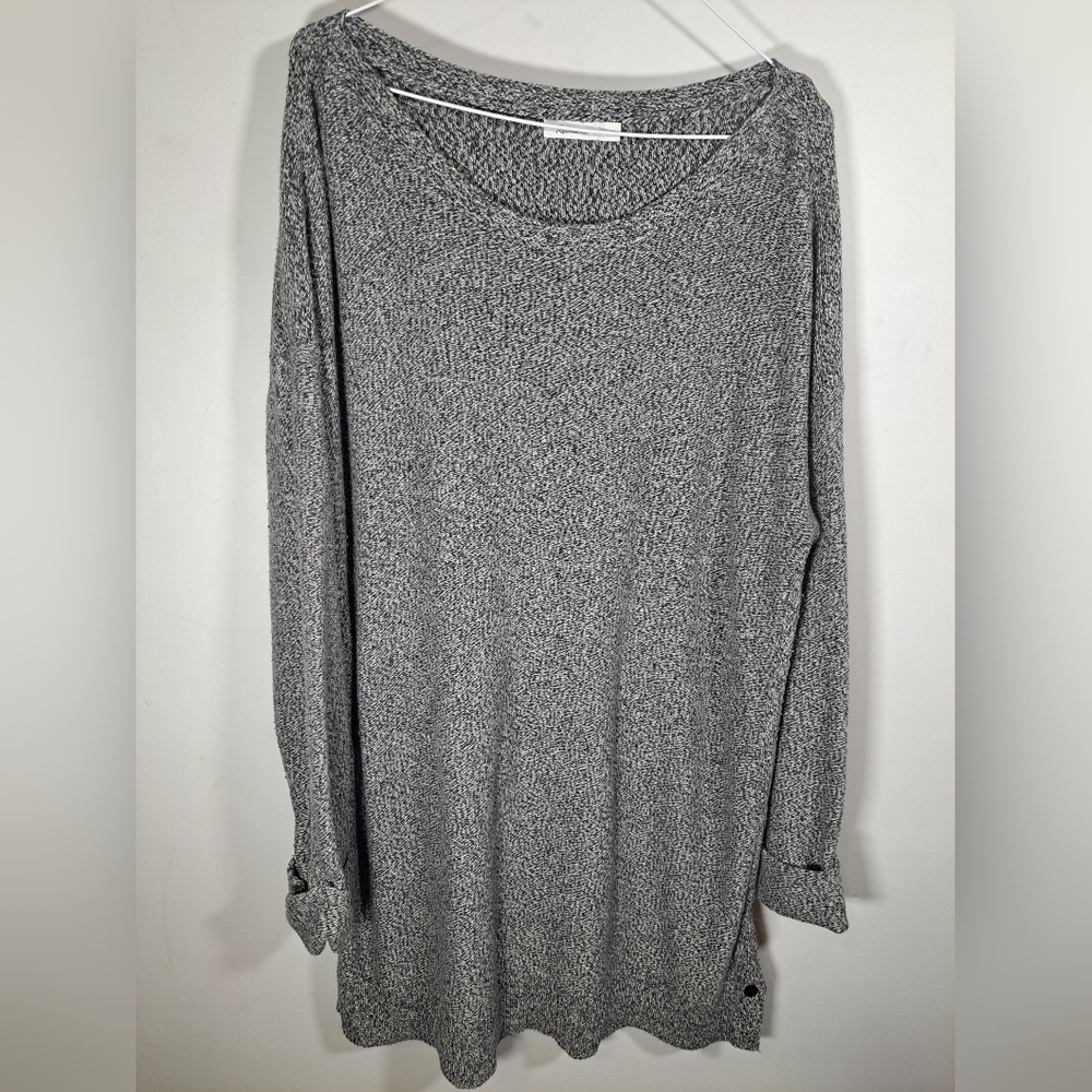 Reitmans Long Sleeve Space Grey 2X Top